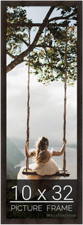 wallsthatspeak 10x32 Espresso Brown Picture Frame - Slim Profile