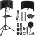 Microphone Isolation Shield with Pop Filter & Adjustable Stand