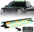 37 in 104 LED Roof Top Amber Green Emergency Light Bar - Visible
