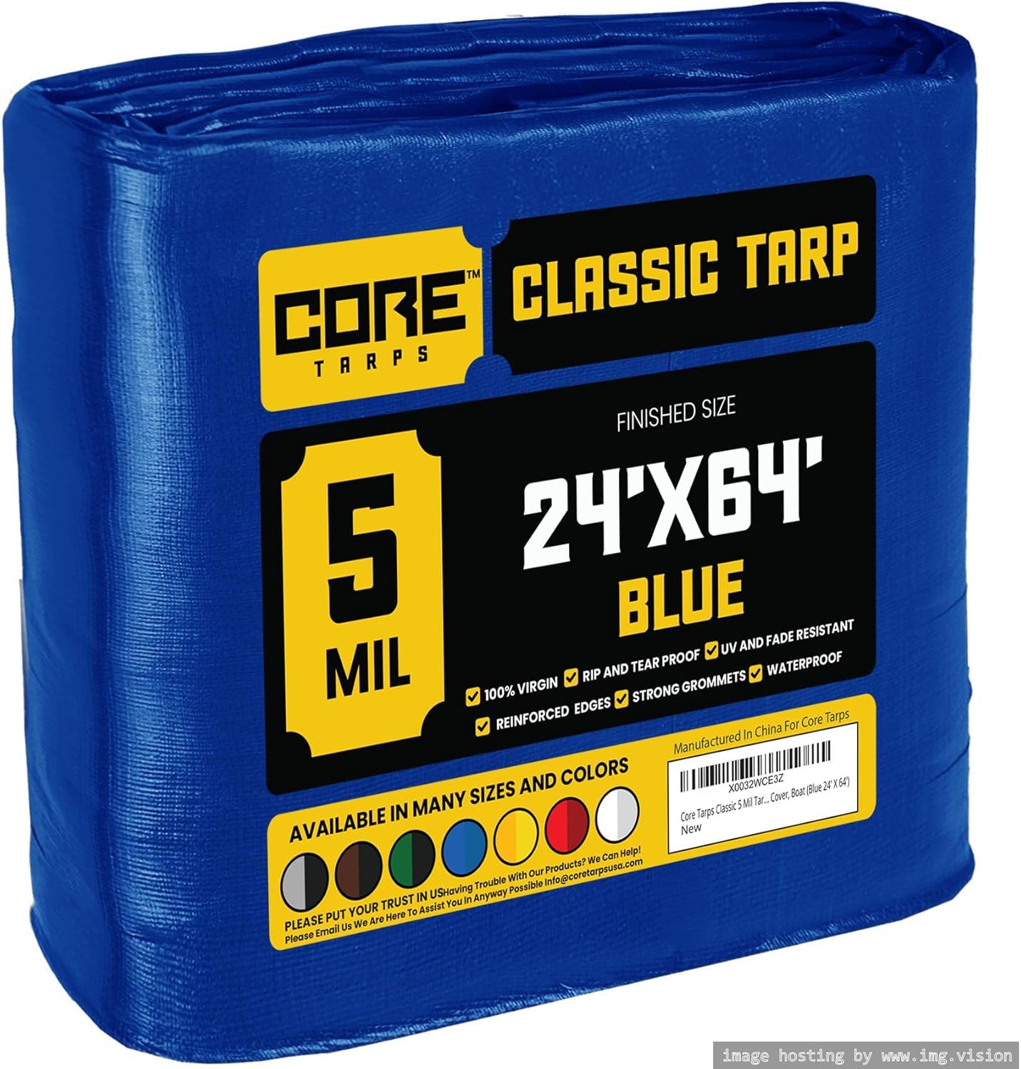 Core Tarps Classic 5 Mil Tarp Cover for All Weather Protection