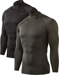 DEVOPS Thermal Turtle Mock Neck Men's 2 Pack - Warm Compression Tops