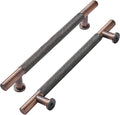 khtumeware 10 in (256mm) Brushed Antique Copper Drawer Handles