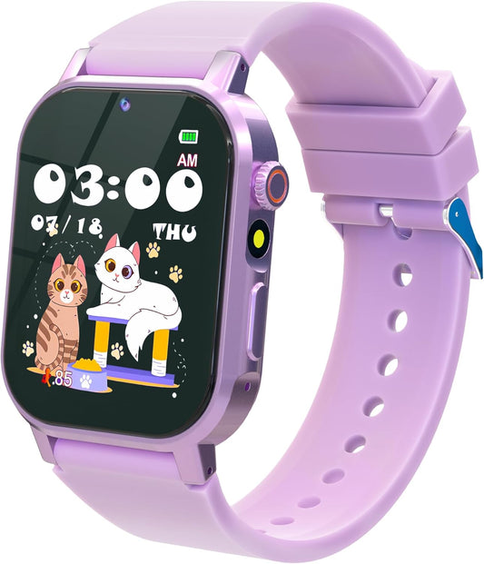 AIWIEP Girls Smart Watch - 32 Games, HD Touch Screen, Camera, Music, Learn Card
