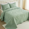 Cmfshape Oversize King Bedspread 128x120 - Lightweight Green Quilt Set