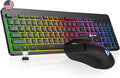 KLIM Tandem Wireless Gaming Keyboard & Mouse Combo - Slim Ergonomic