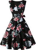 Vintage Sleeveless 50s 60s Cocktail Dress for Women - Pockets