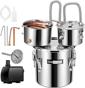 VIVOHOME 3 Gal Alcohol Still Kit for DIY Whiskey and Wine