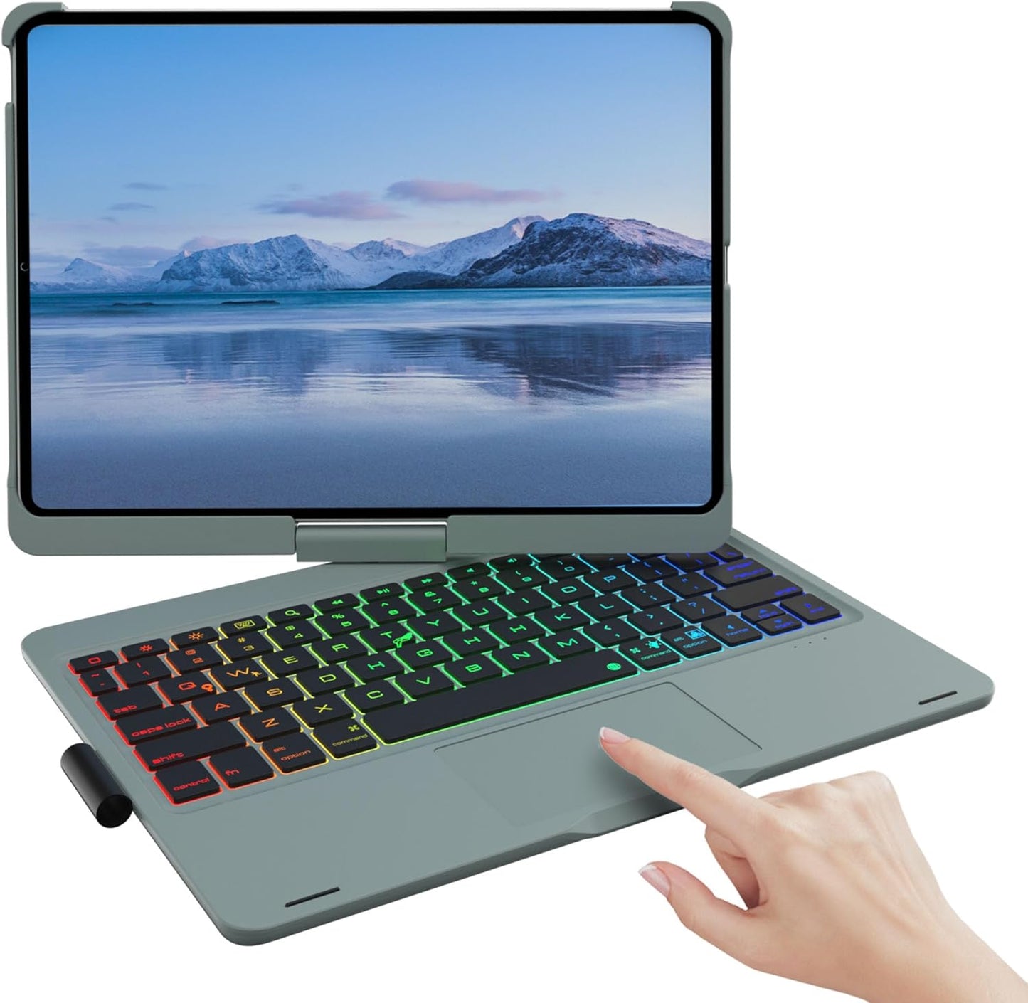 TouchPad Keyboard Case for iPad 10th & 11th Gen with RGB Backlight