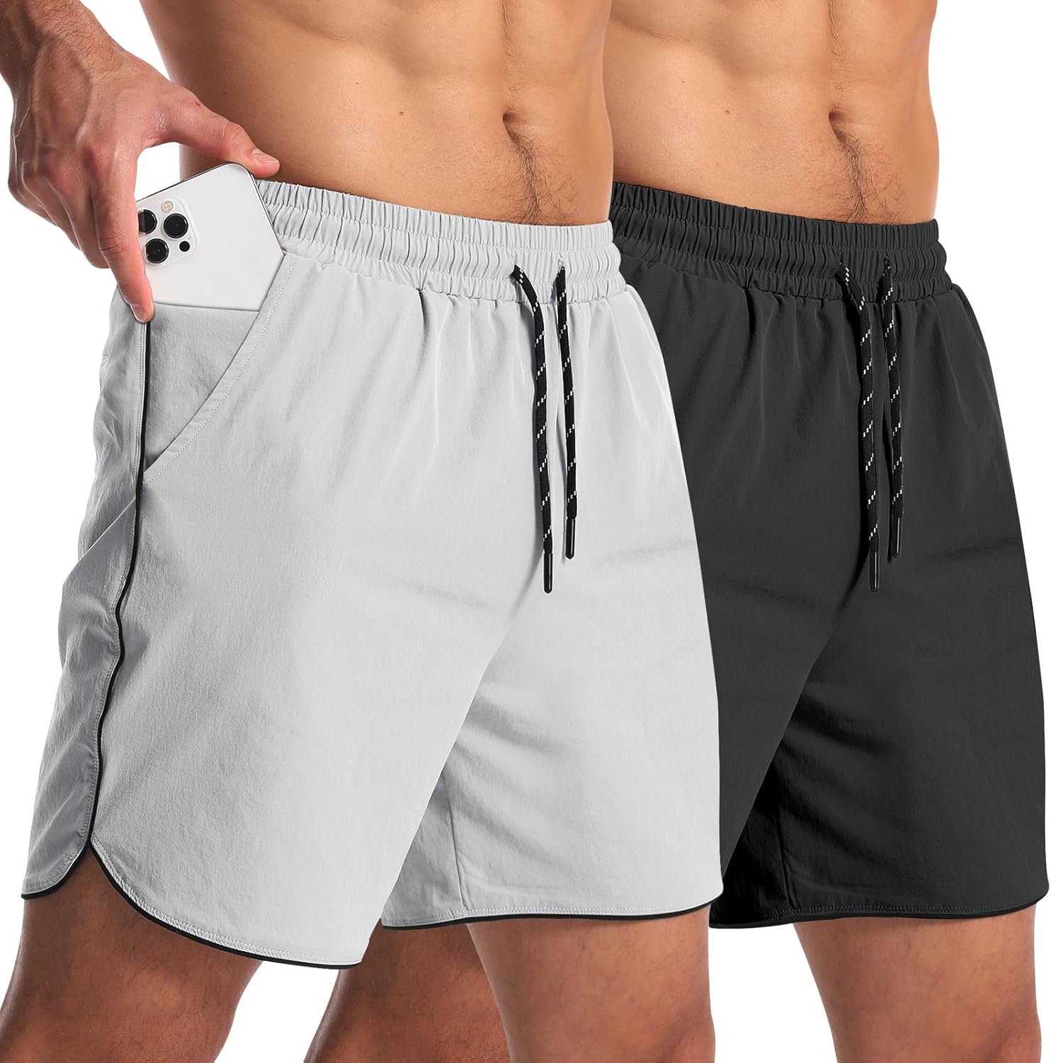 Mens 5in Workout Athletic Shorts Quick Dry with Pockets