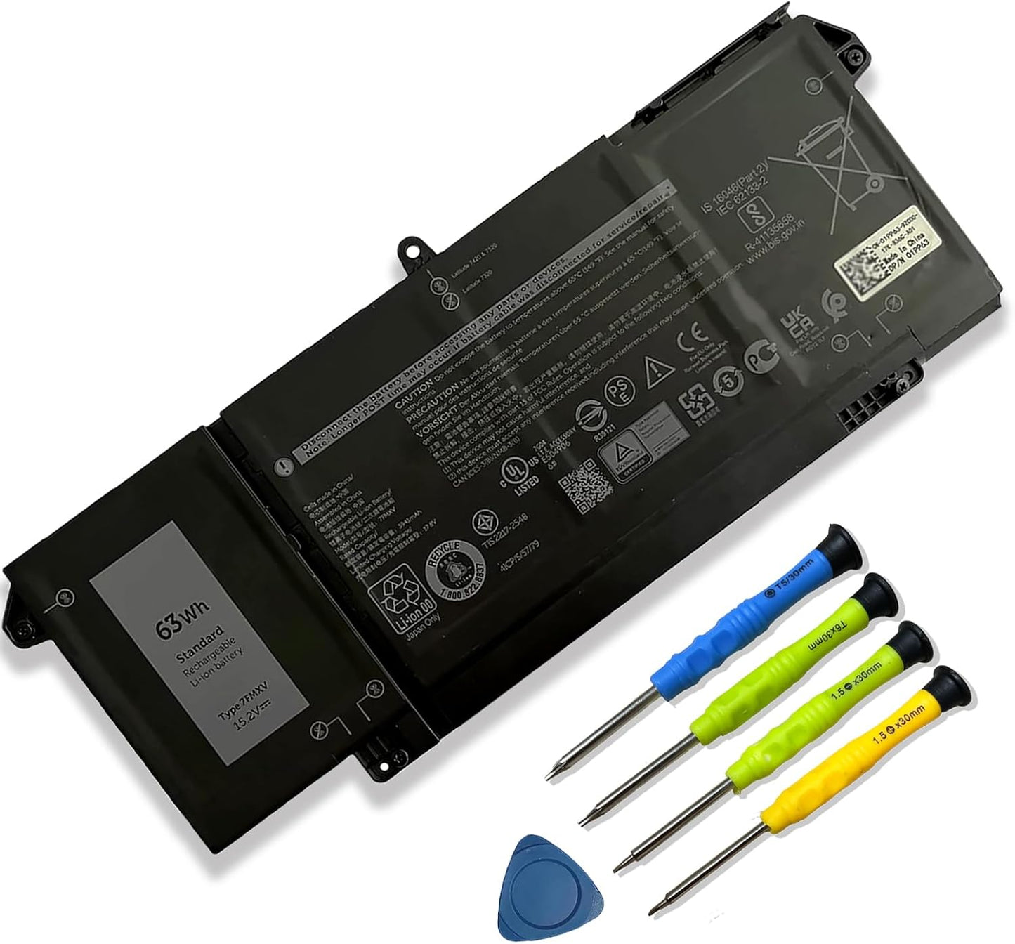 7FMXV 63Wh 4-Cell Laptop Battery Replacement for Latitude Series