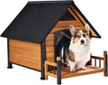 Durable Wooden Dog House with Iron Frame for All Breeds