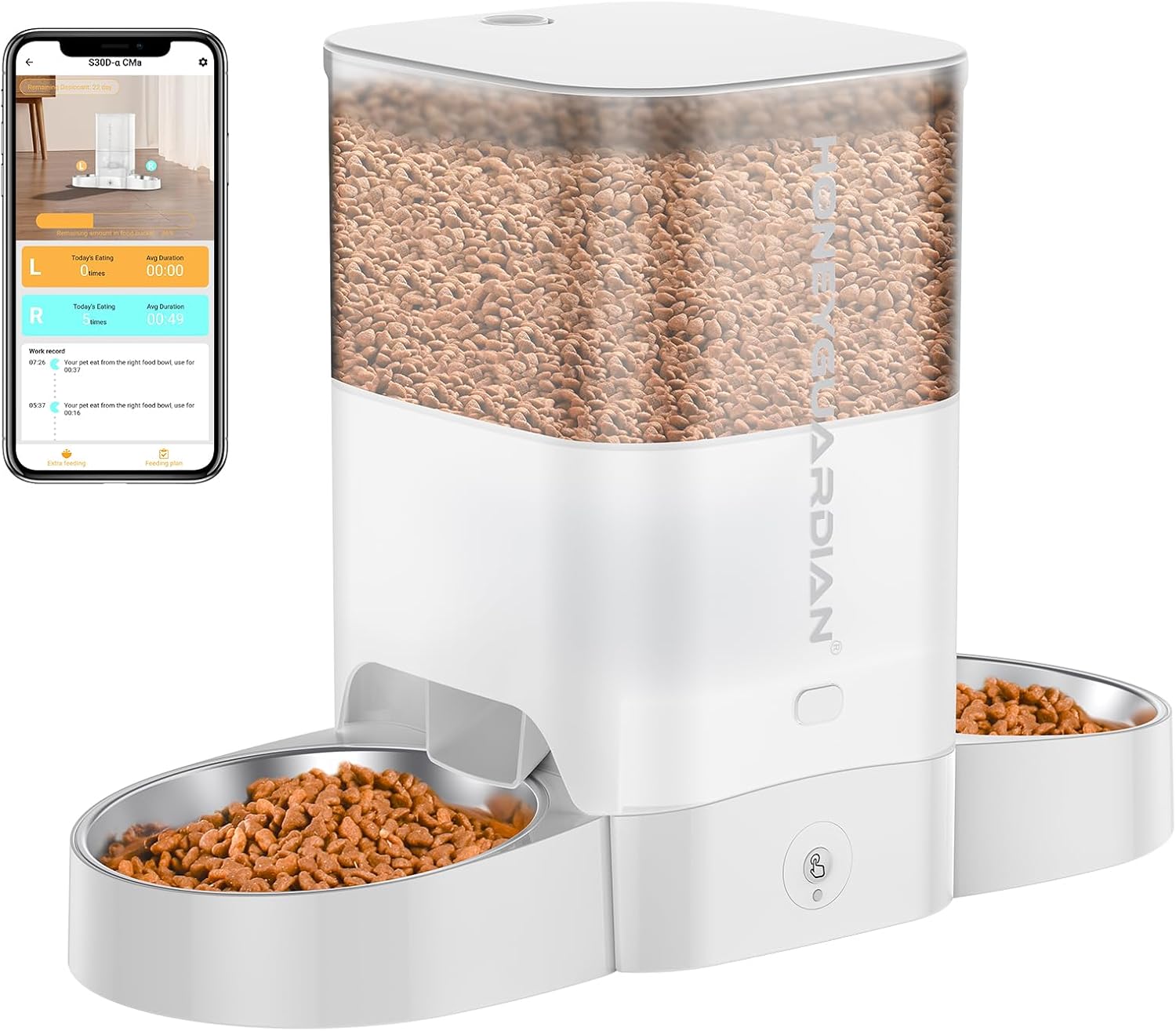 HoneyGuaridan WiFi Cat Feeder - Smart & Reliable