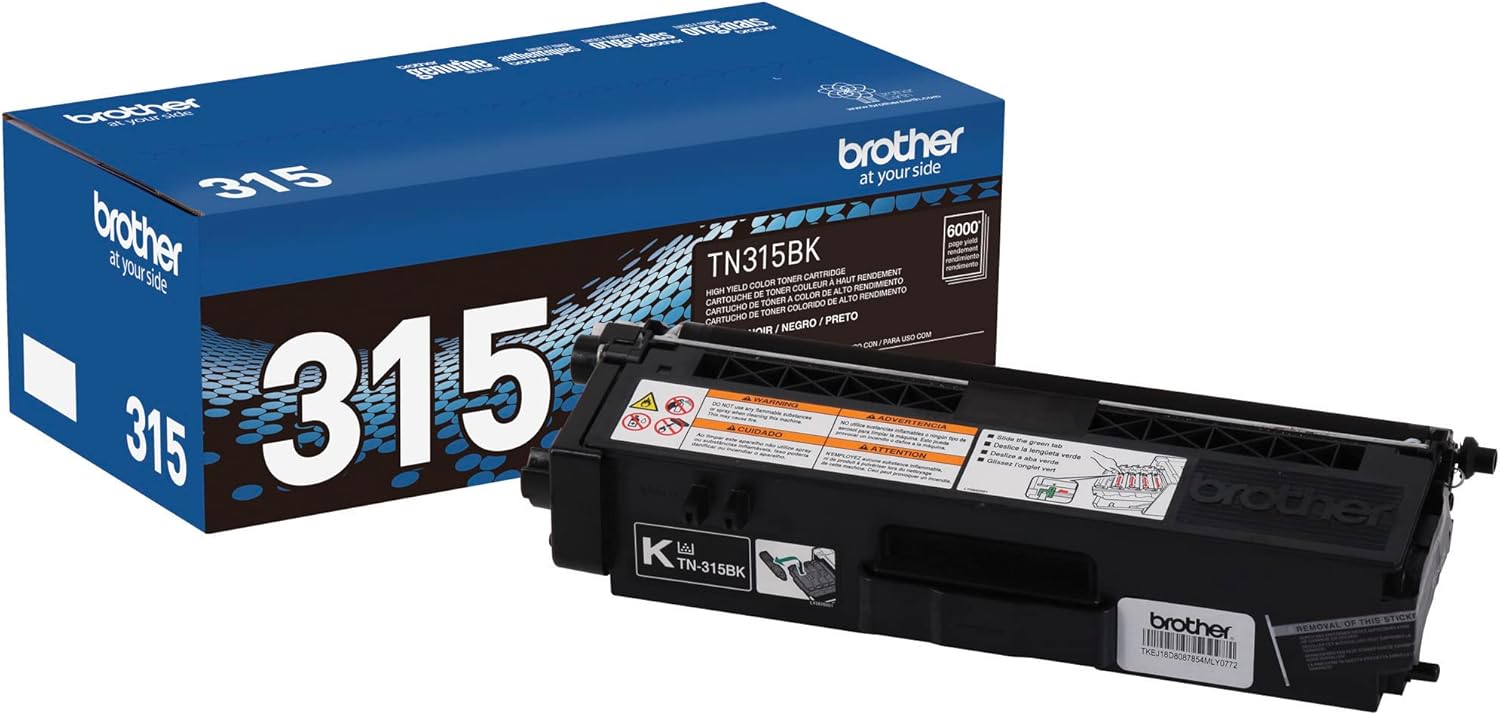 High-Quality Brother TN-315BK Black Toner Cartridge in Retail Packaging