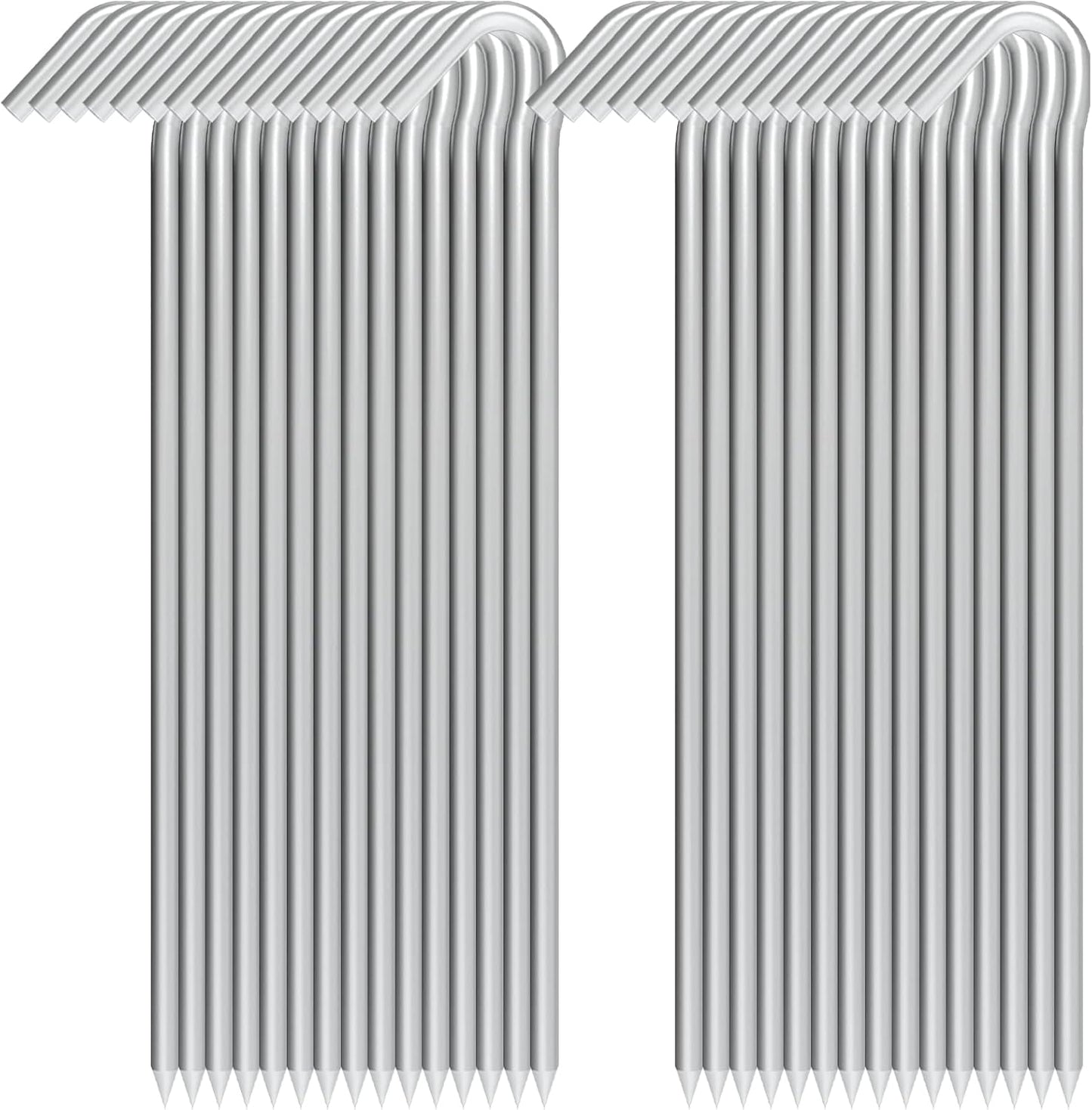 9 Heavy-Duty Metal Tent Stakes - 30 Pack - Versatile Garden Anchors
