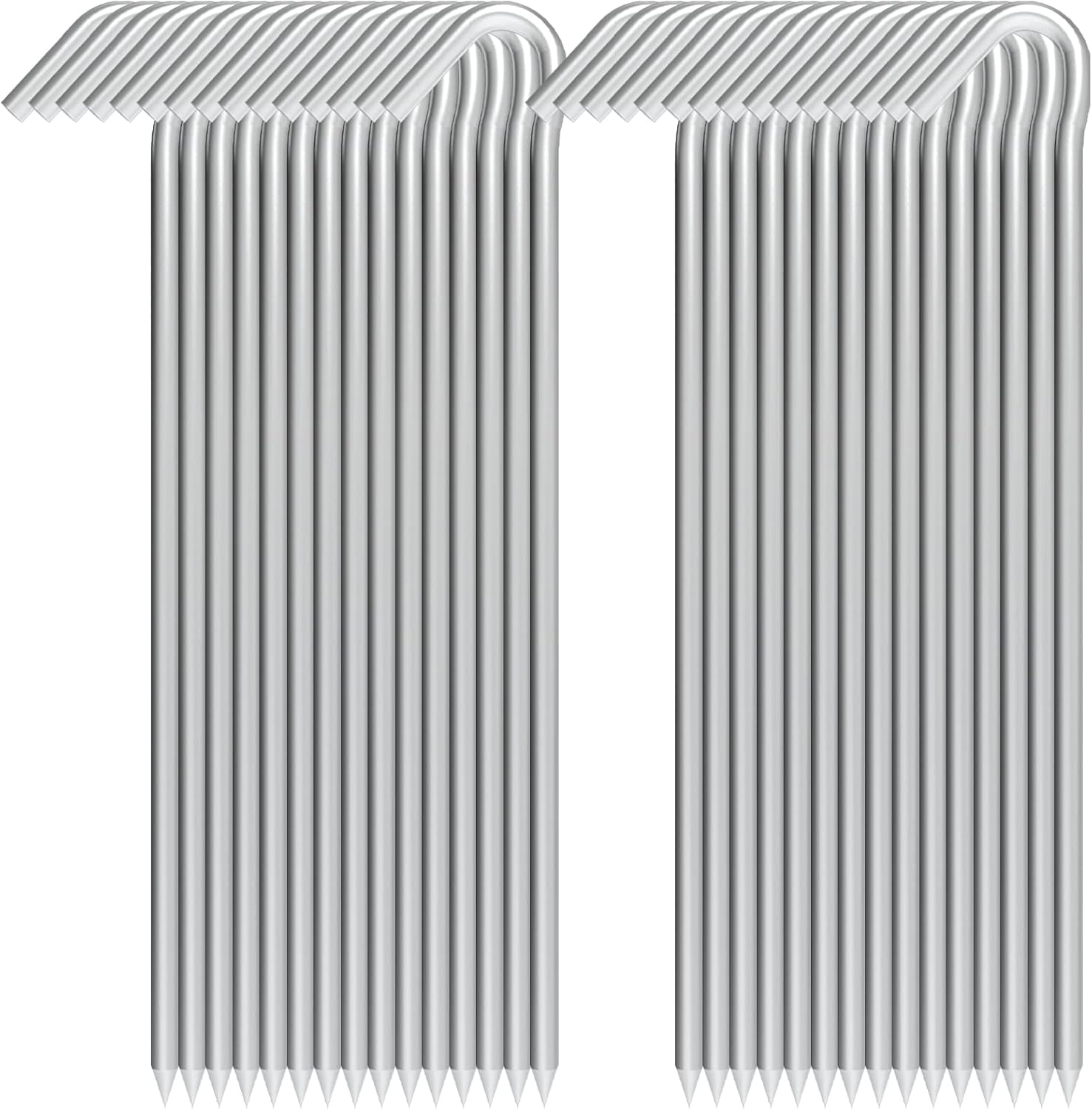 9 Heavy-Duty Metal Tent Stakes - 30 Pack - Versatile Garden Anchors