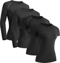 Women's Compression Shirt 4 Pack - Long & Short Sleeve Performance