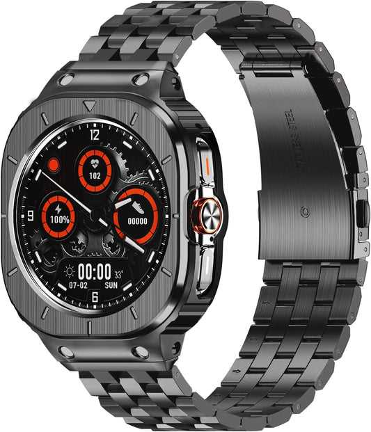 HASLFM Stainless Steel Case and Bands for Galaxy Watch Ultra 2