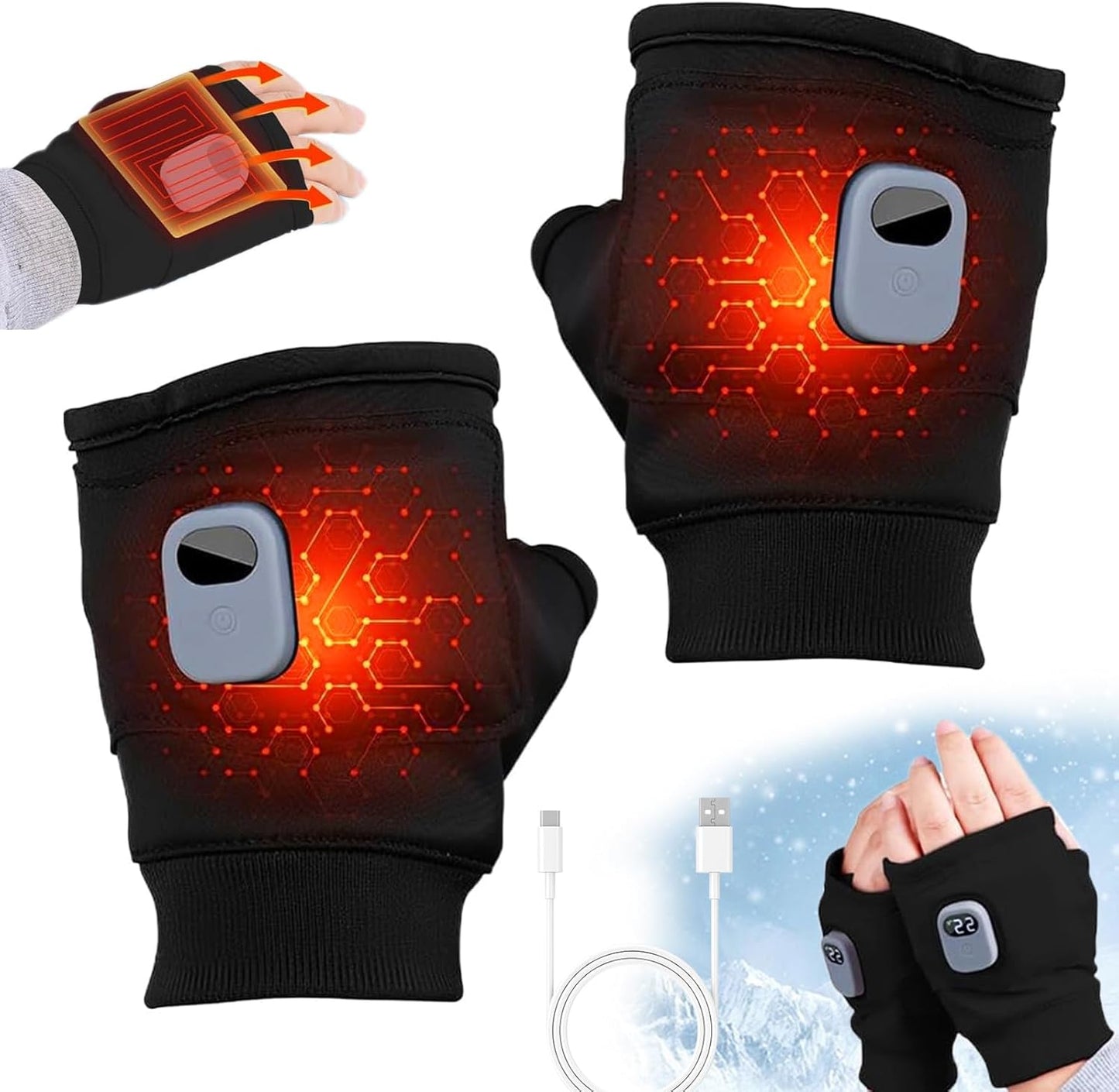 Heated Fingerless Gloves: Portable Warmth