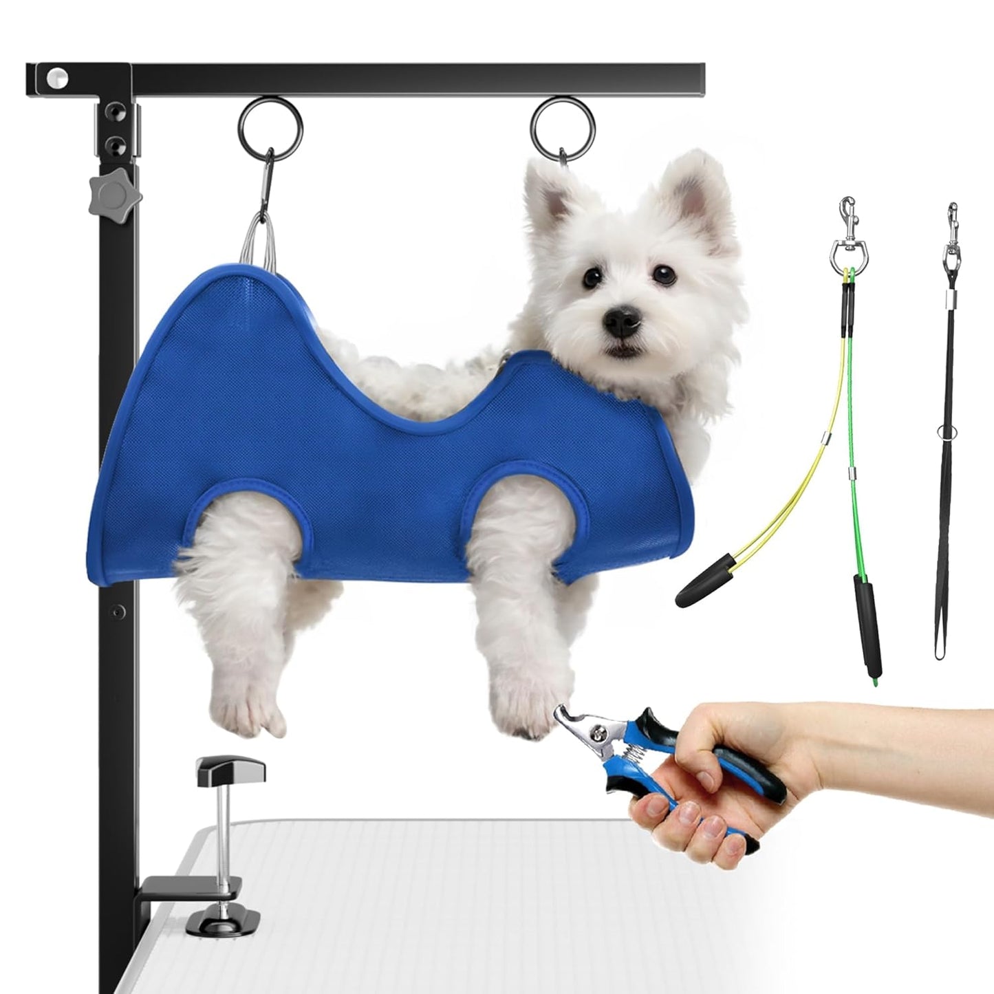 Foldable Dog Grooming Arm with Adjustable Height for Pets