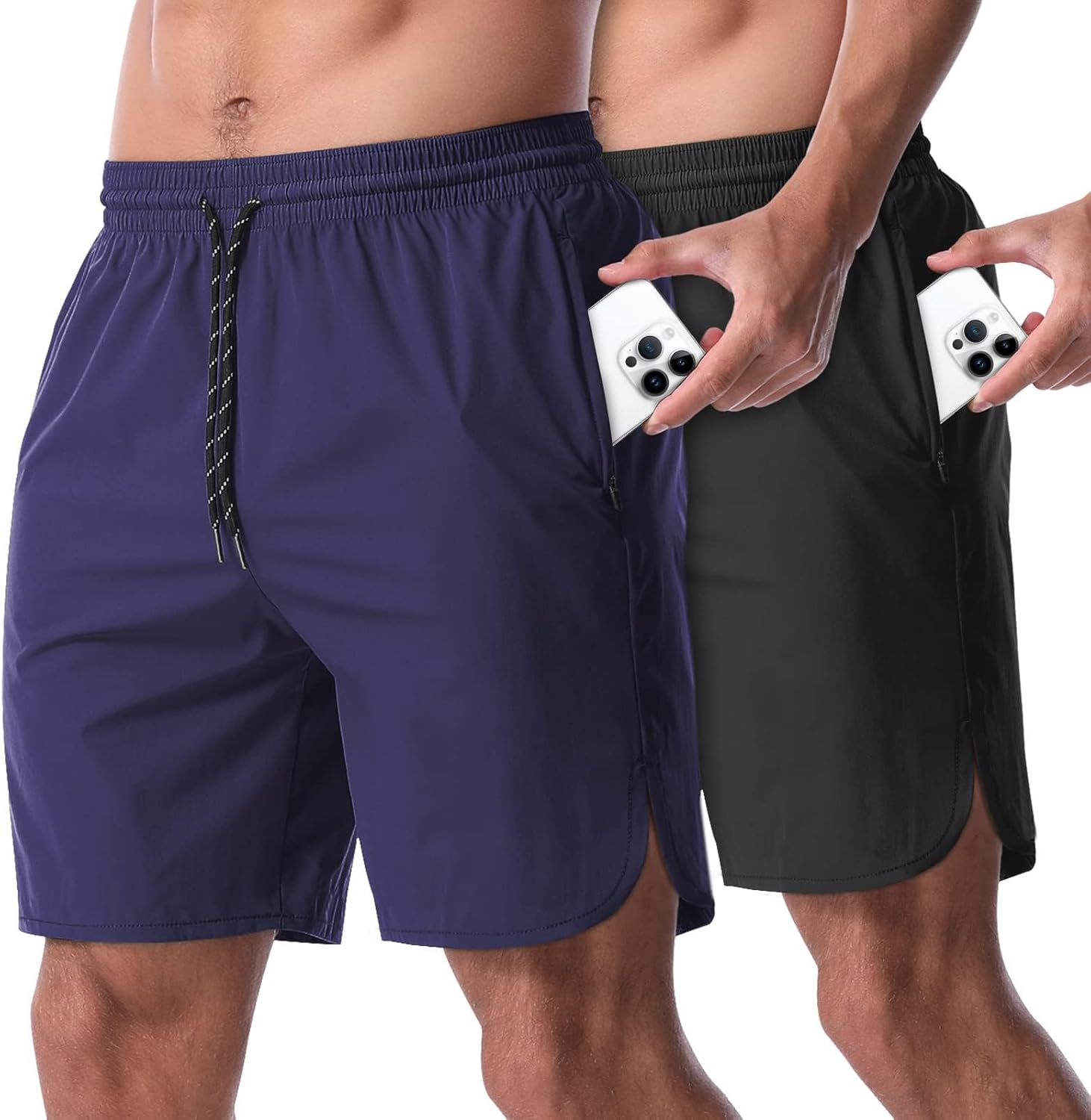 CANGHPGIN Men's Running Athletic Shorts 7ft Quick Dry with Pockets