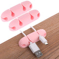 Cable Clips Cord Wire Organizer 3PCS 4-Hole Silicone Holders - Desk