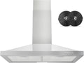 FIREGAS Range Hood 30 in Wall Mount - 450 CFM Quiet Vent
