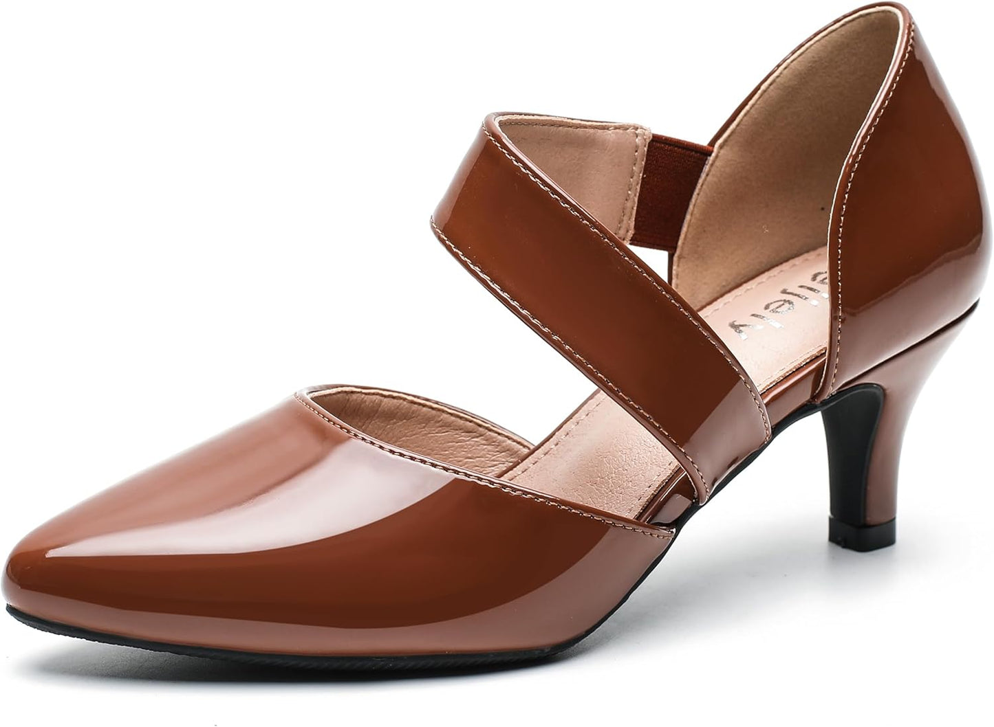 Women's Closed Pointed Toe Heels D'Orsay Kitten Heel Pumps