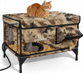 Desert Camouflage Heated Cat House 27x17x18 - Outdoor Shelter