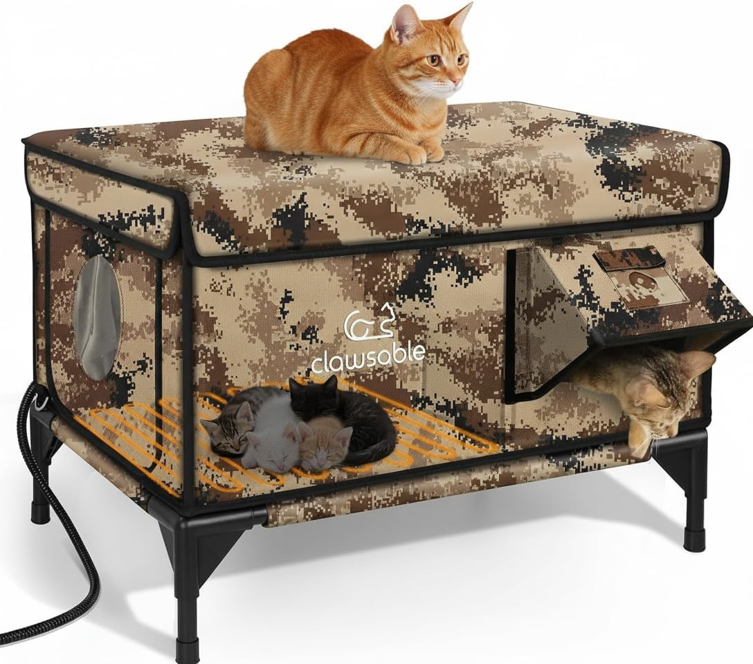 Indestructible Heated Cat House for Outside Winter Shelter