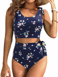 Two Piece High Waisted Swimsuits for Women - Tummy Control 2PC