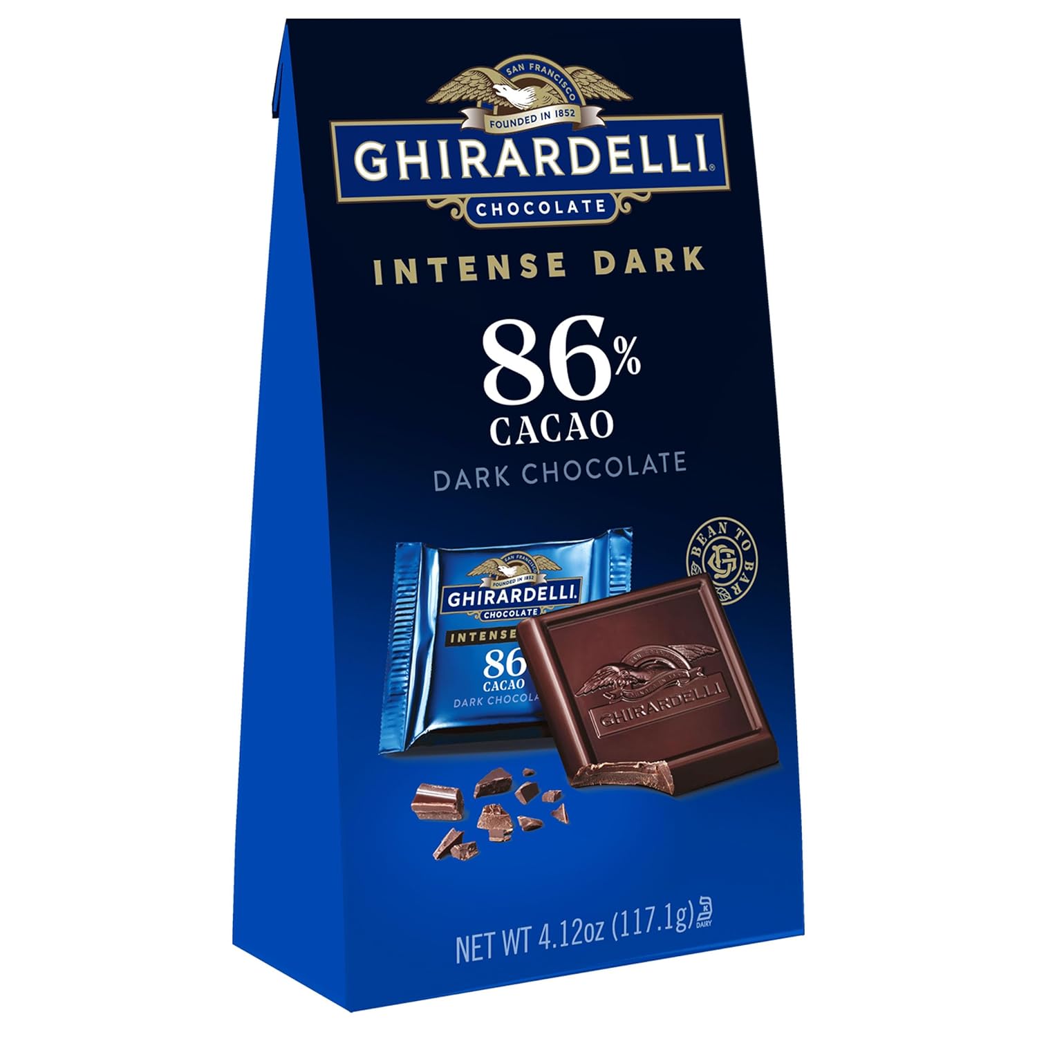 GHIRARDELLI Intense Dark Chocolate SQUARES, 86% Cacao Delight