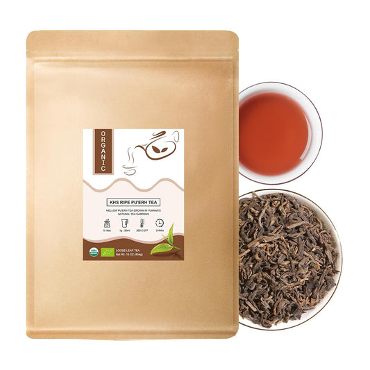 KHS Organic Pu Erh Tea Grade A for a Pure Tea Experience