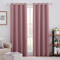Mauve Blackout Curtains 52 x 84 in 2 Panels Set - Room Darkening