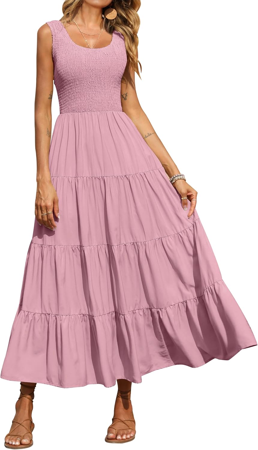 PRETTYGARDEN Women's Casual Maxi Sundress for Summer 2025