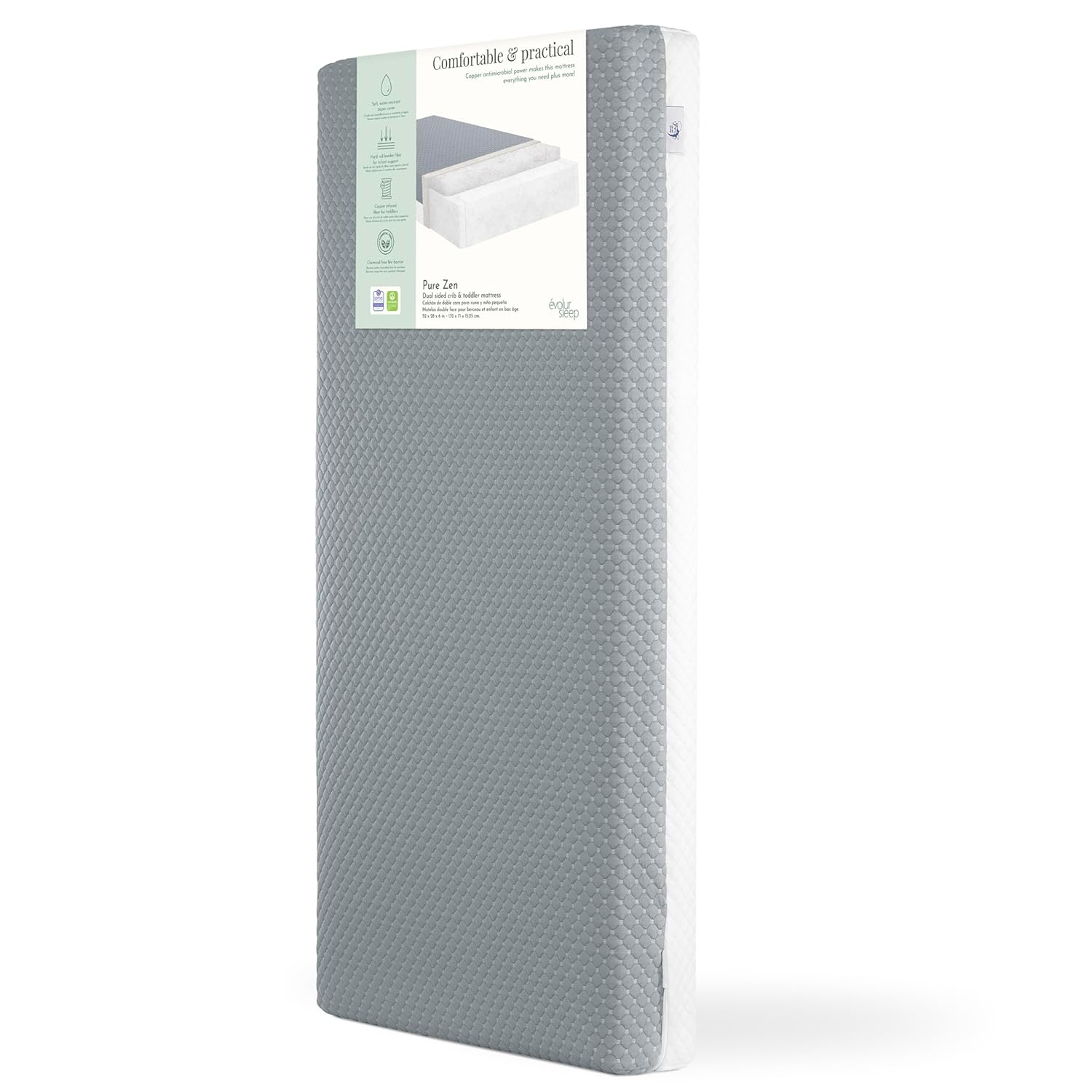 Dream On Me Zen 2-in-1 Mattress for Infants and Toddlers