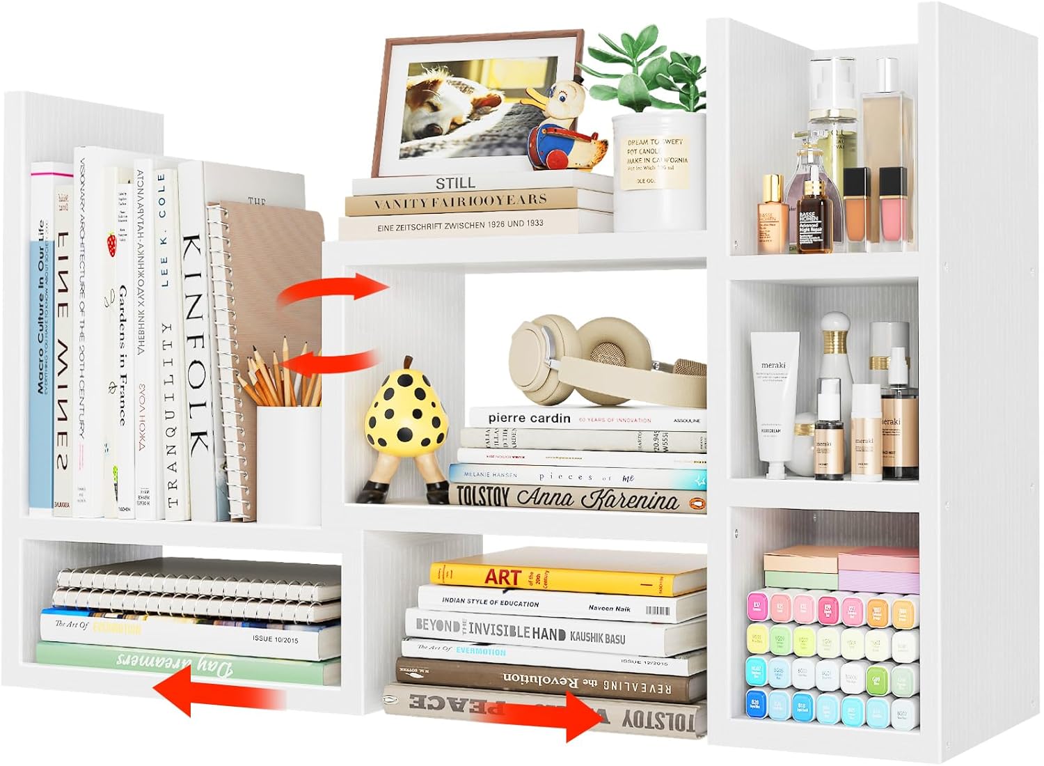 White Desk Shelf Organizer - NUTIKAS Efficiency