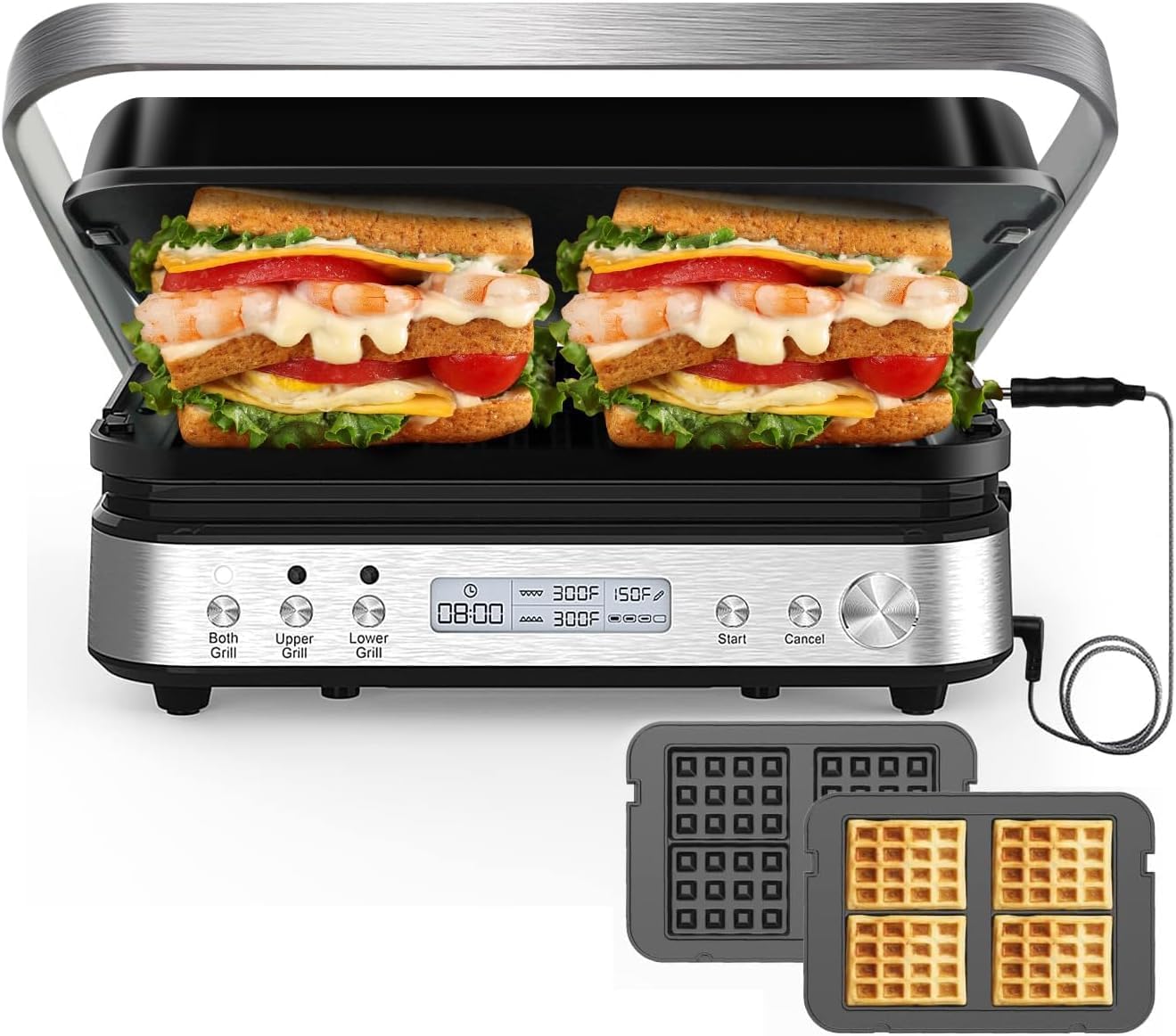 Panini Press Grill Sandwich Maker with Removable Plates