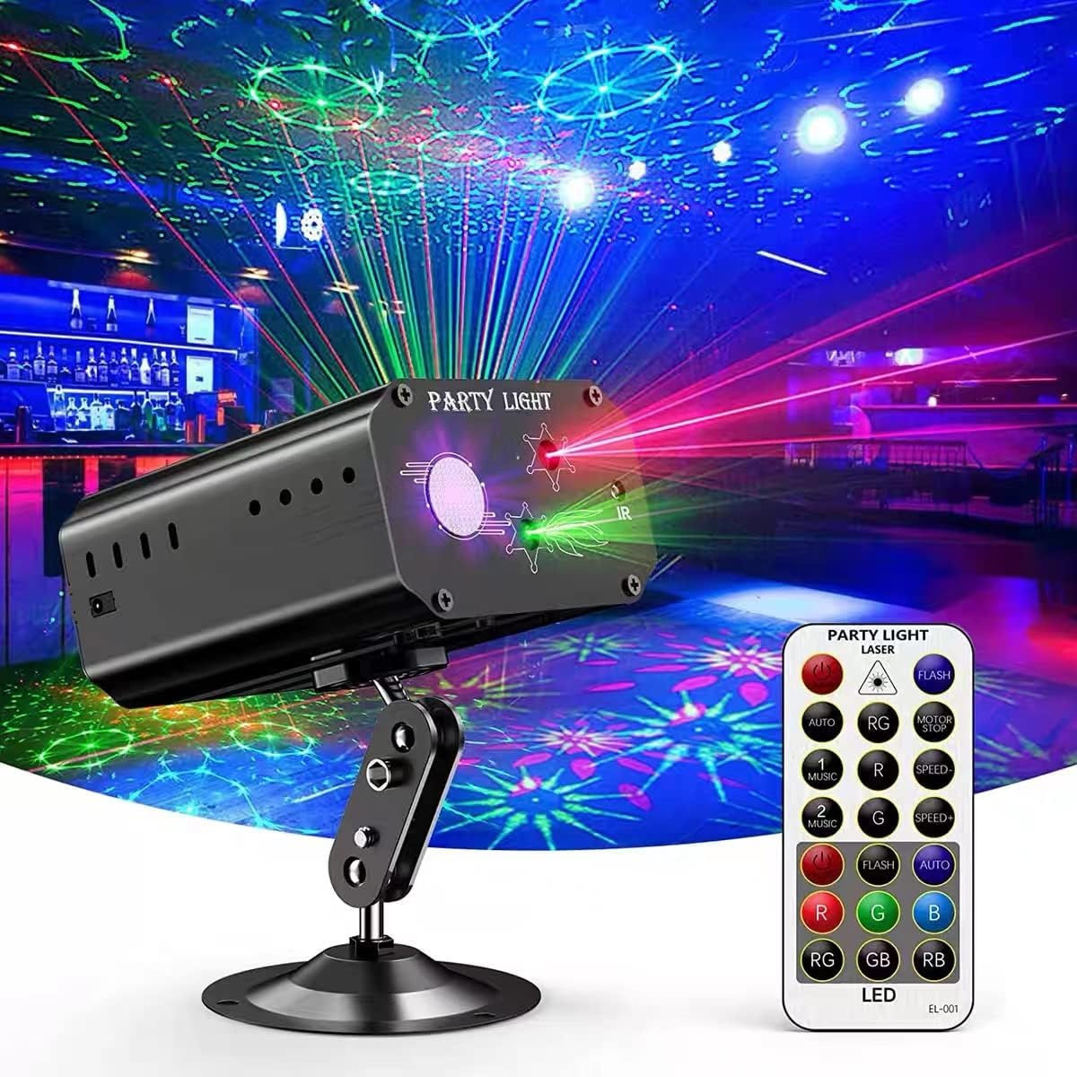 Sound Activated Party Lights with Remote Control - SPOOBOOLA