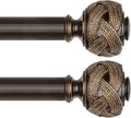 2 Pack Curtain Rod 32 to 58 in Telescoping Splicing Rods - Smooth