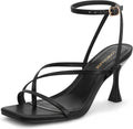 Women's Strappy High Heels Sandals Square Open Toe - Elegant Kitten 3