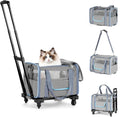 Pet Carrier for Small Dog Cat - Airline Approved Rolling Crate