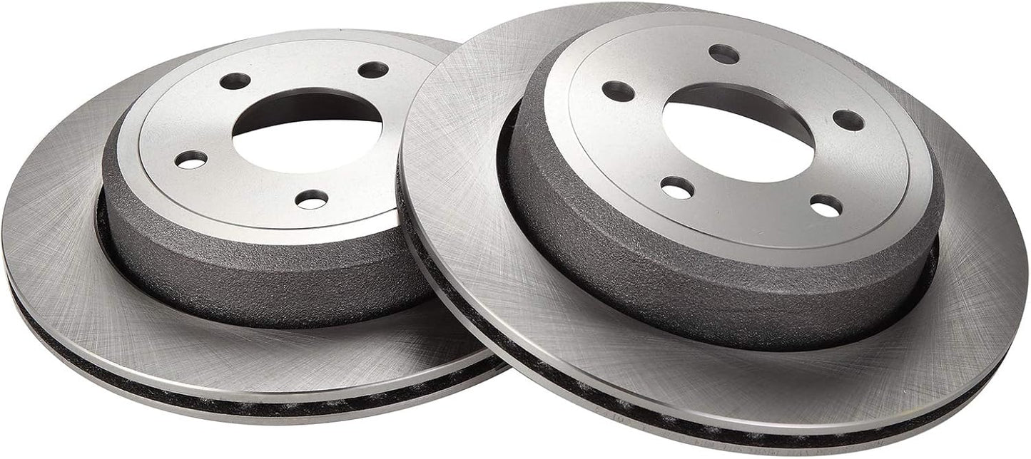 TRQ Rear Brake Rotors Set for 2003-2011 Ford Crown Victoria