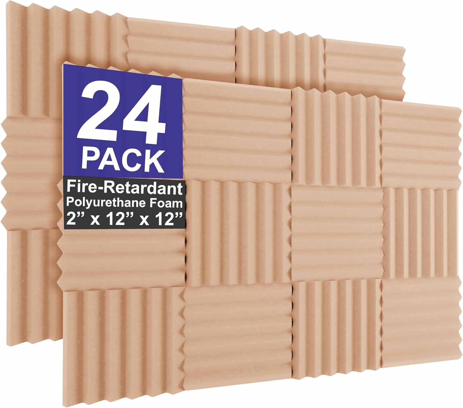 24 Pack Color Acoustic Foam Panels for Soundproofing Rooms