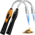 Butane Long Torch Lighter 2 Pack - Flexible Refillable Grill Lighters