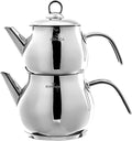 Karaca Layla Glass Teapot Set - Stainless Steel Turkish Teapot