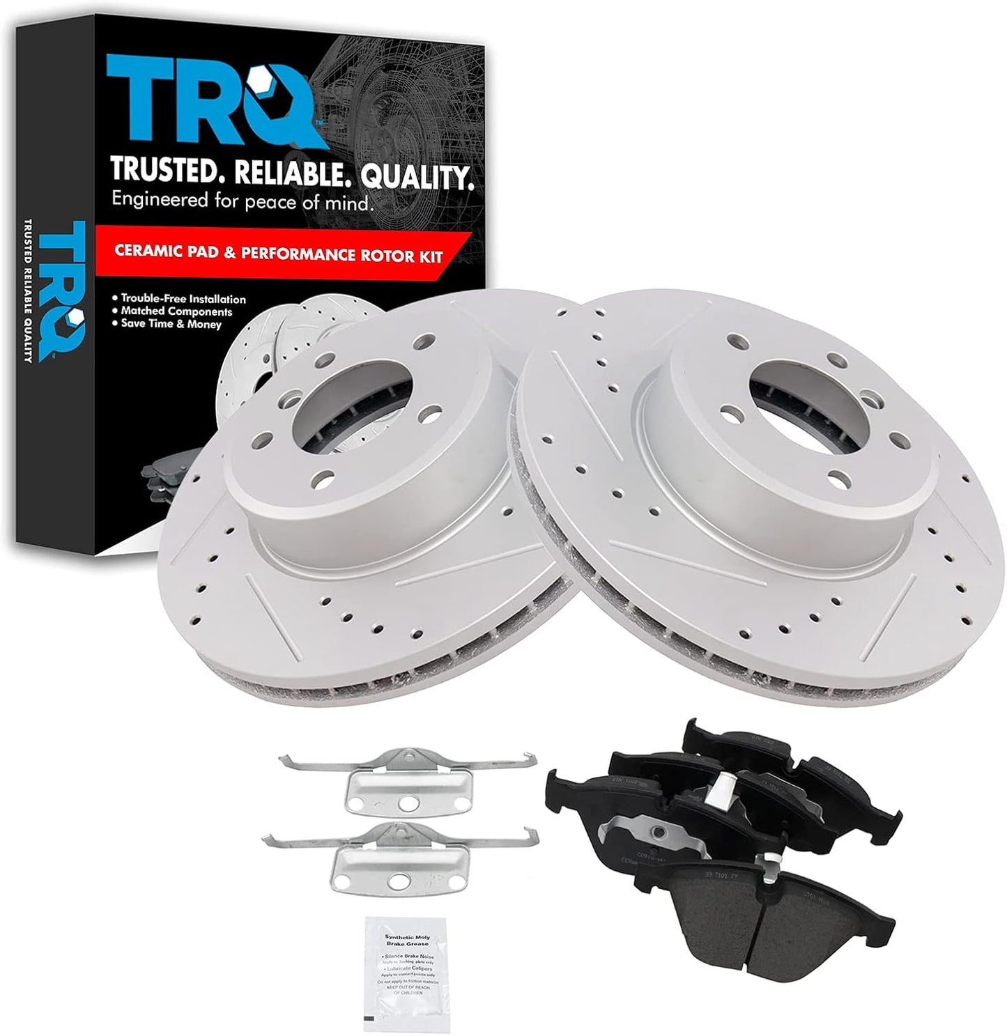 Performance Drilled Slotted Rotor & Posi Ceramic Pad Set for BMW