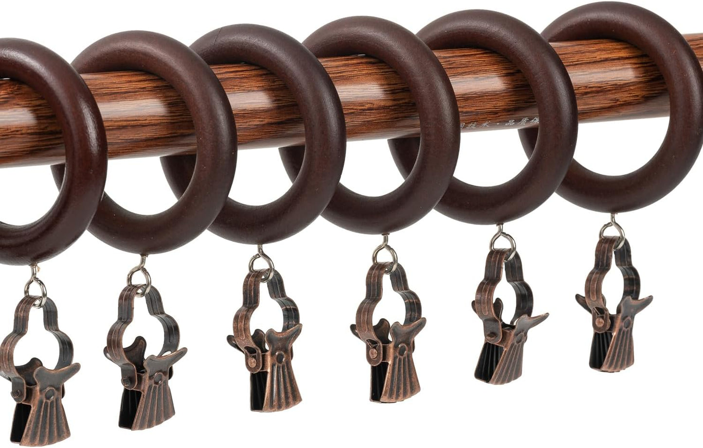 Farmhouse Beech Wood Curtain Rings - Secure Your Drapes Effortlessly!