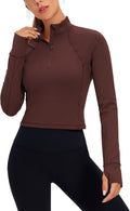 CRZ YOGA Women's Half Zip Top with Long Sleeves in Butterluxe