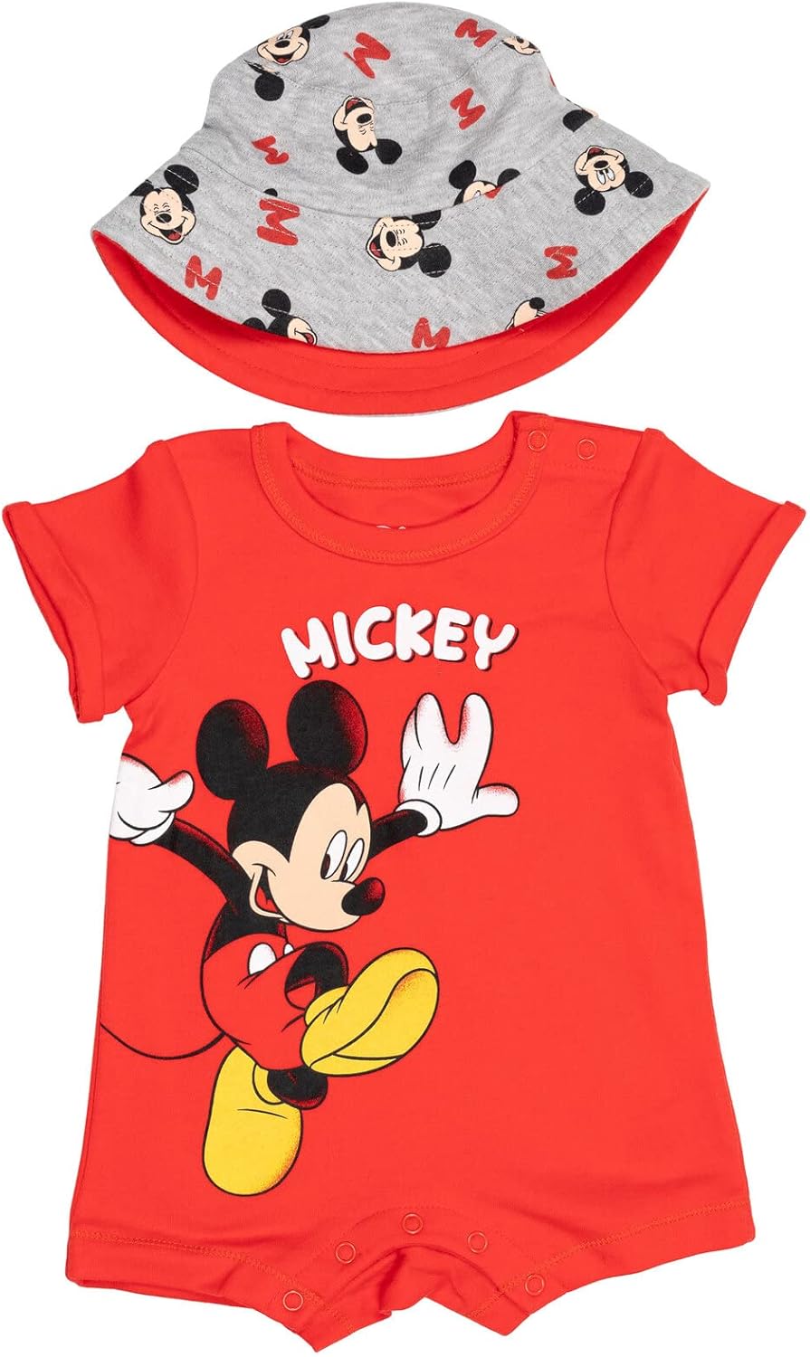 Disney Baby Romper & Sun Hat Set | Newborn to Infant