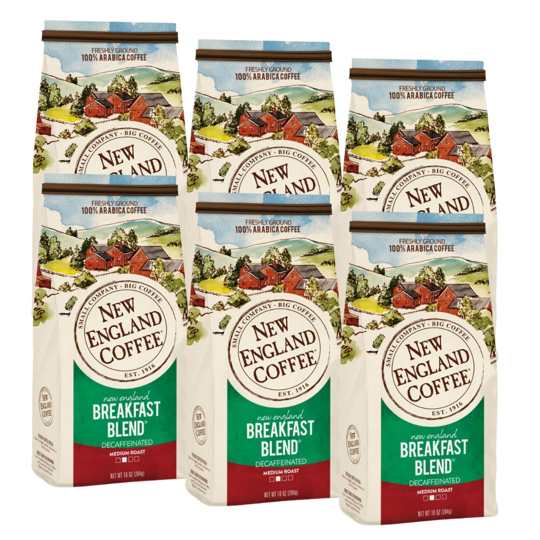 Decaffeinated Medium Roast Ground Coffee for Breakfast Lovers